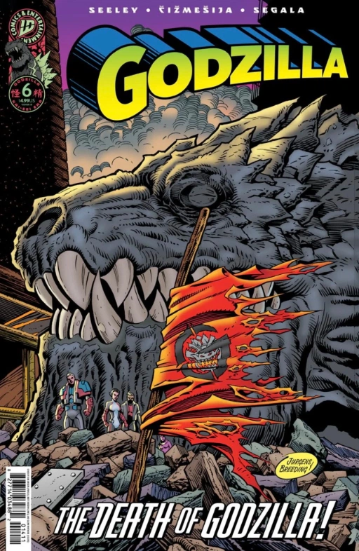 Capa de Godzilla inspirada em "A Morte do Superman"